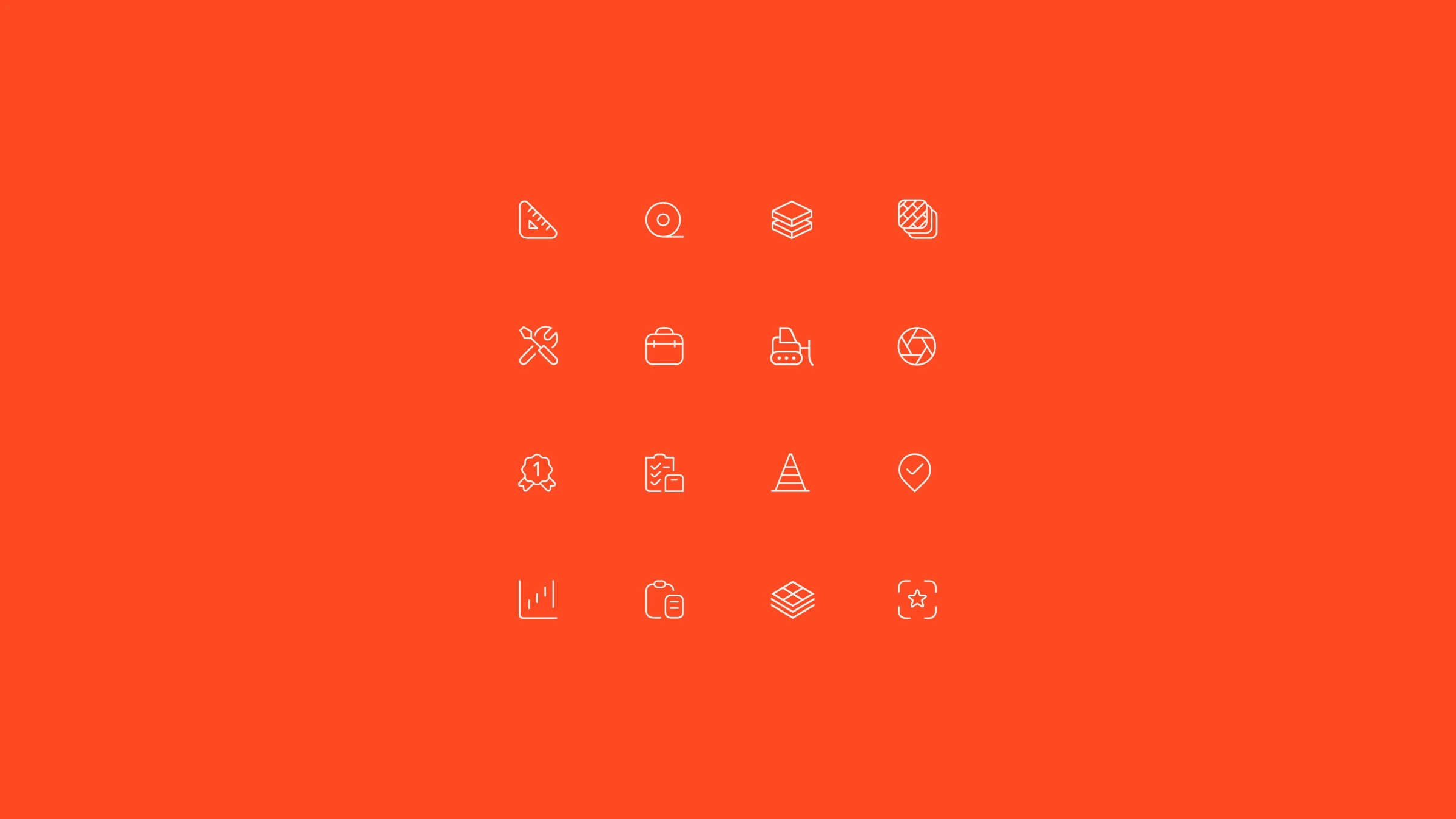 22 Flooring 1-pixel line icon system