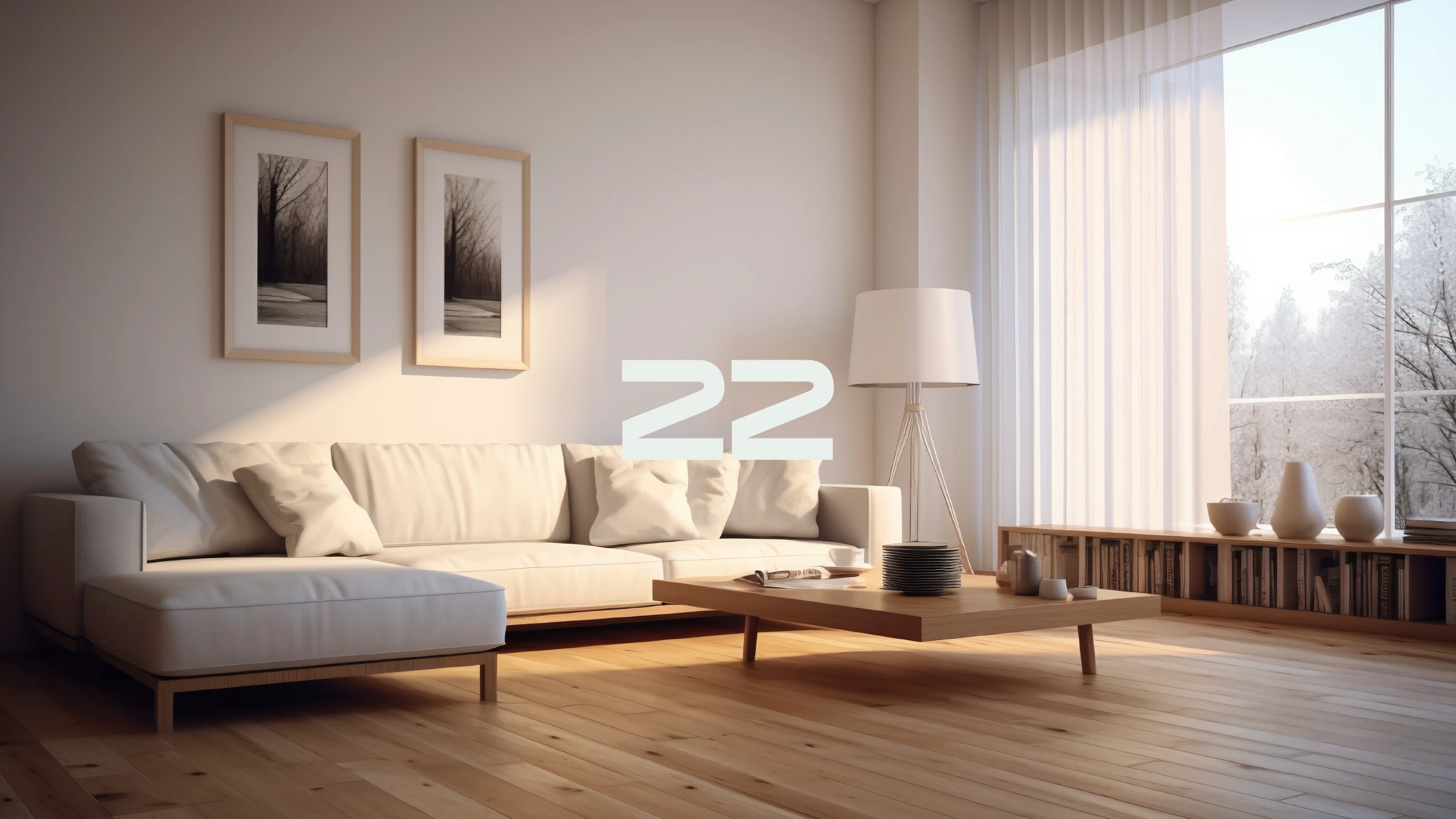 22 Flooring — bright living room with wood floor