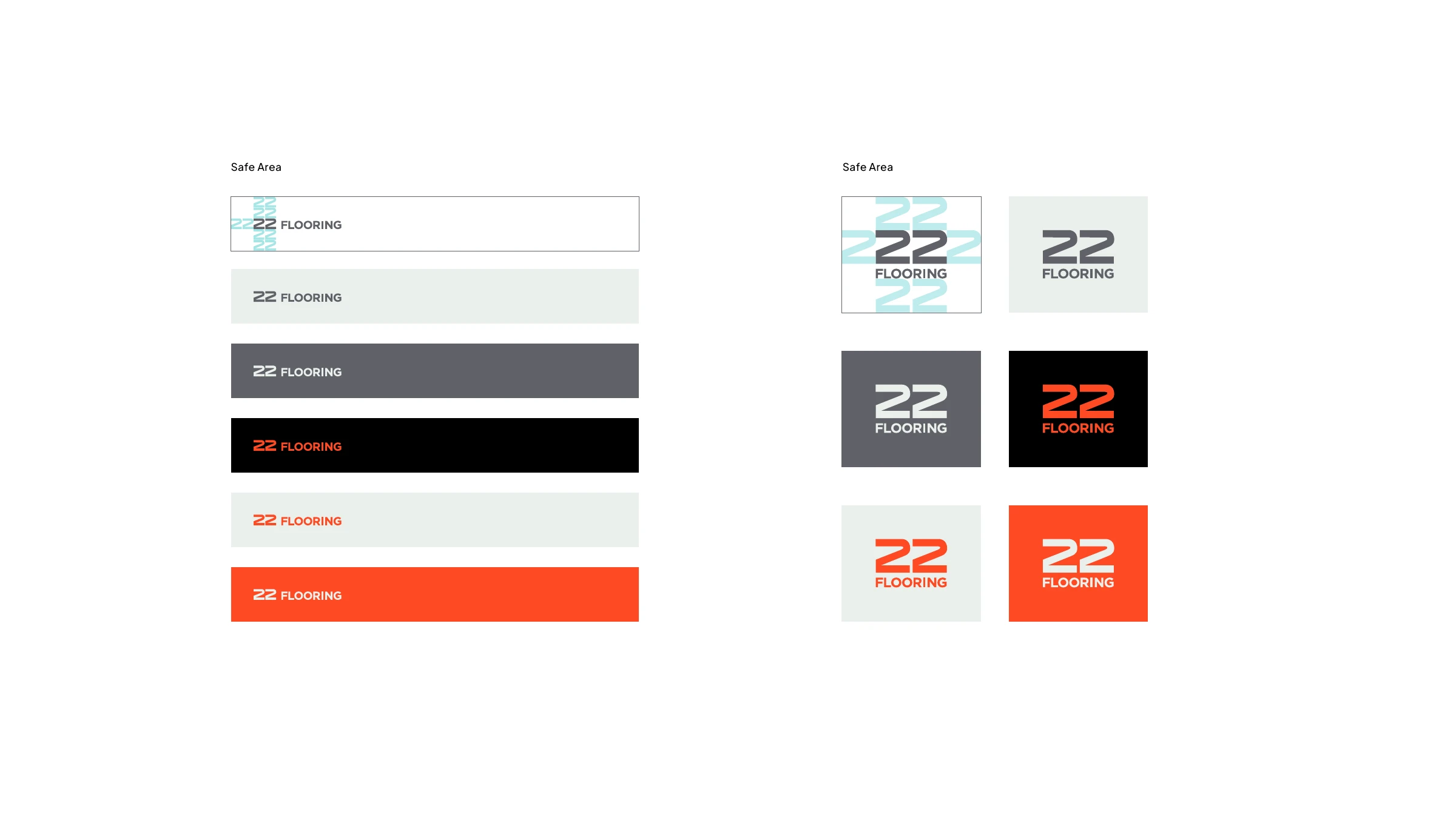 22 Flooring logo safe-area and variations