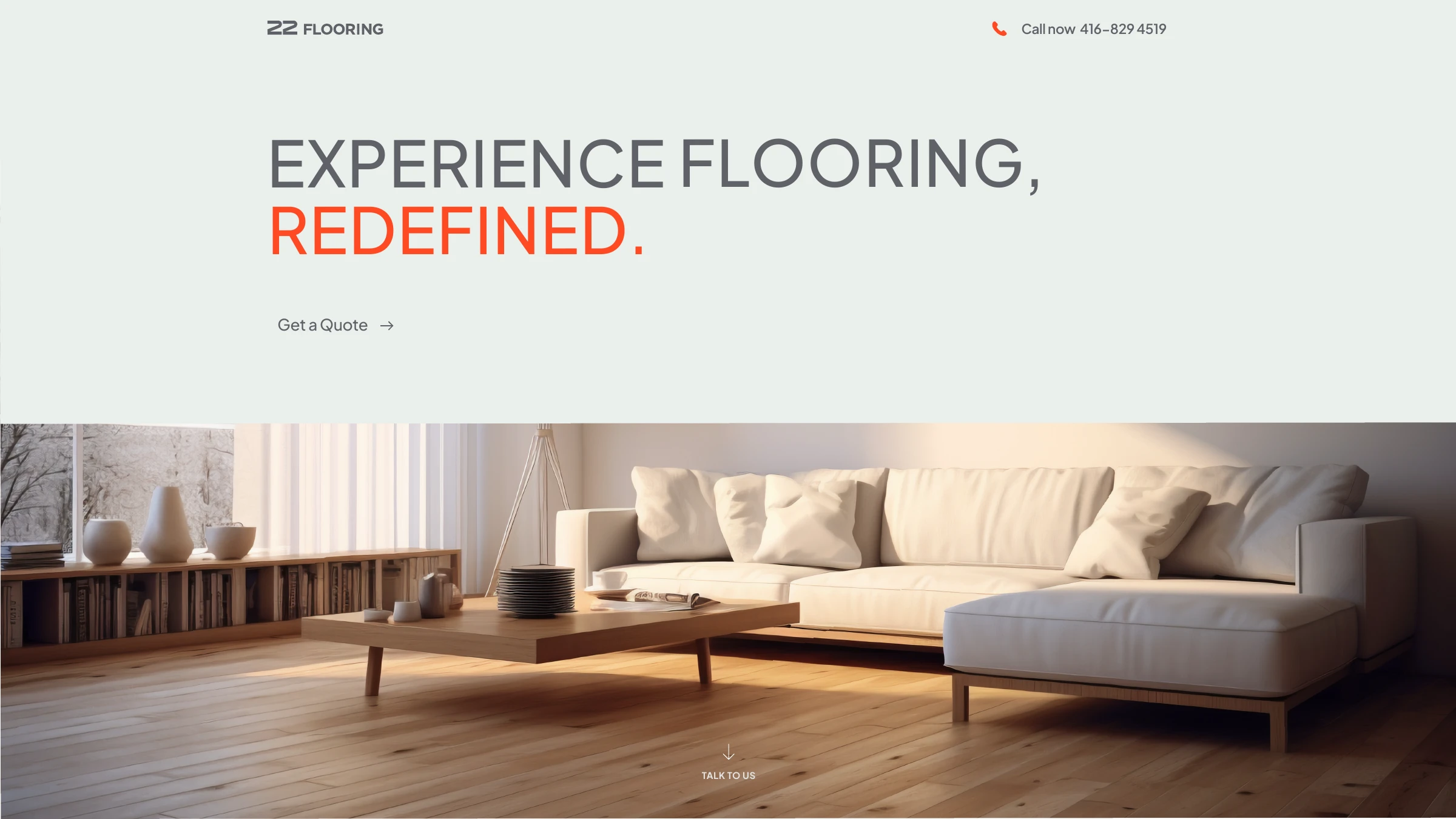 22 Flooring website — experience flooring, redefined