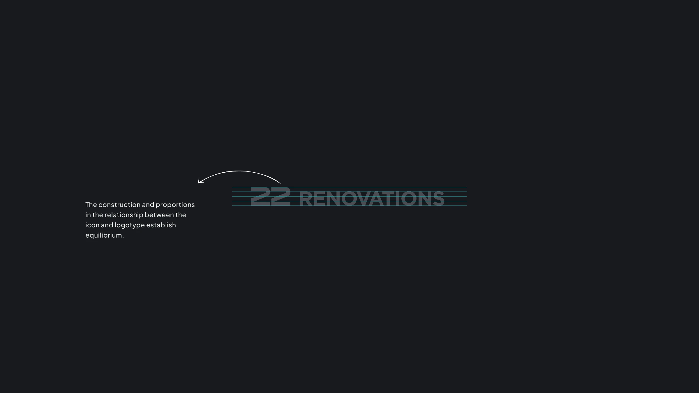 22 Renovations logo construction and proportions