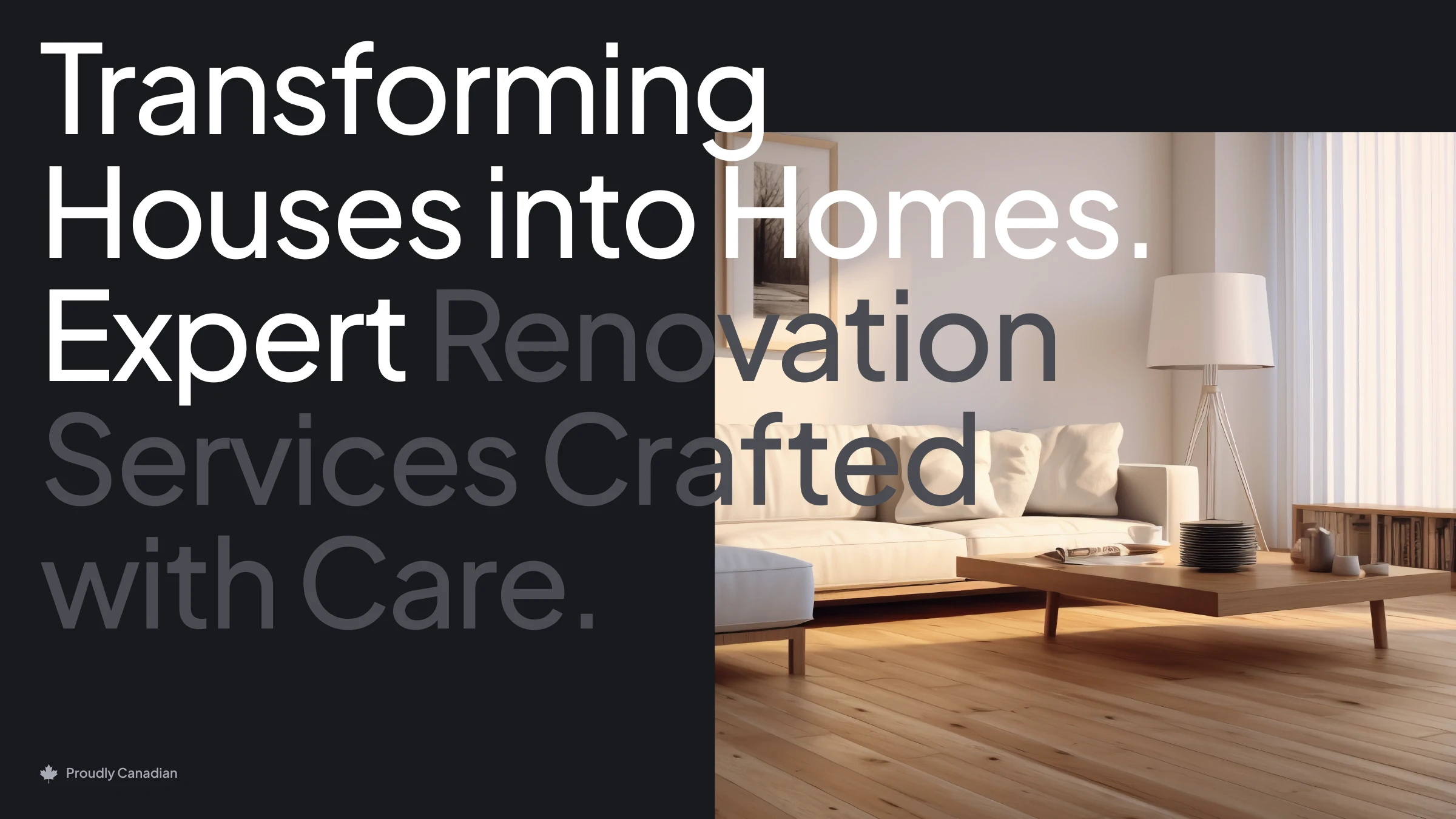 Transforming houses into homes — bright living room