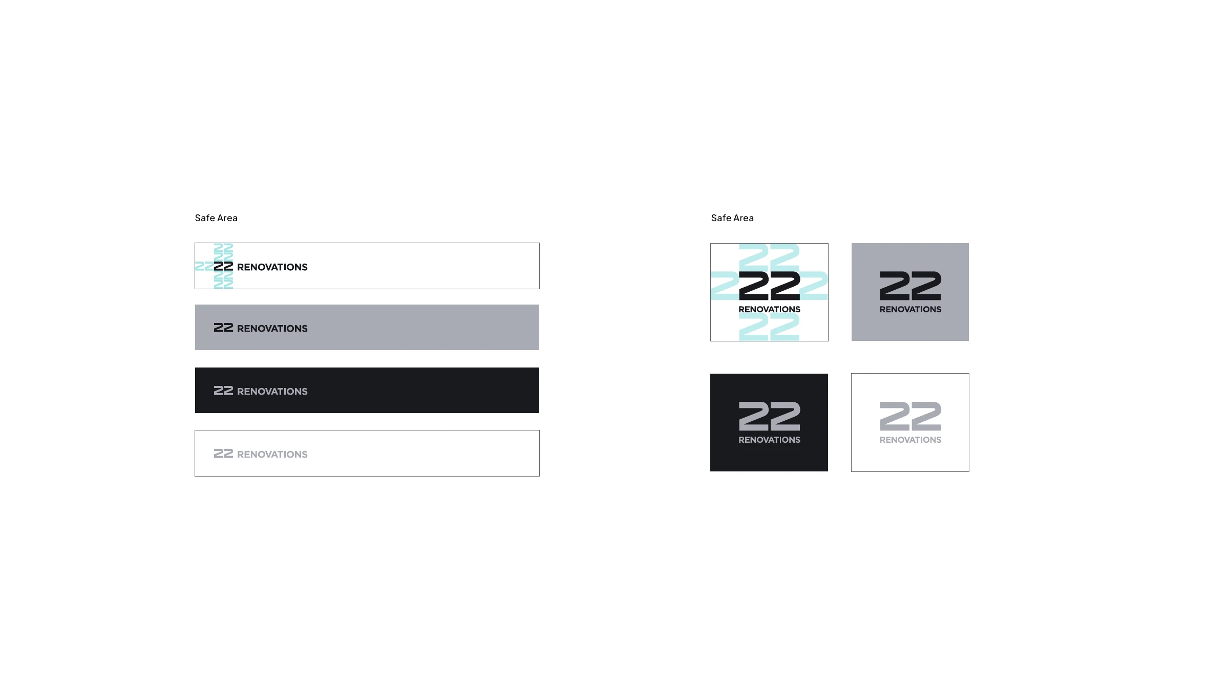 22 Renovations logo safe-area and variations