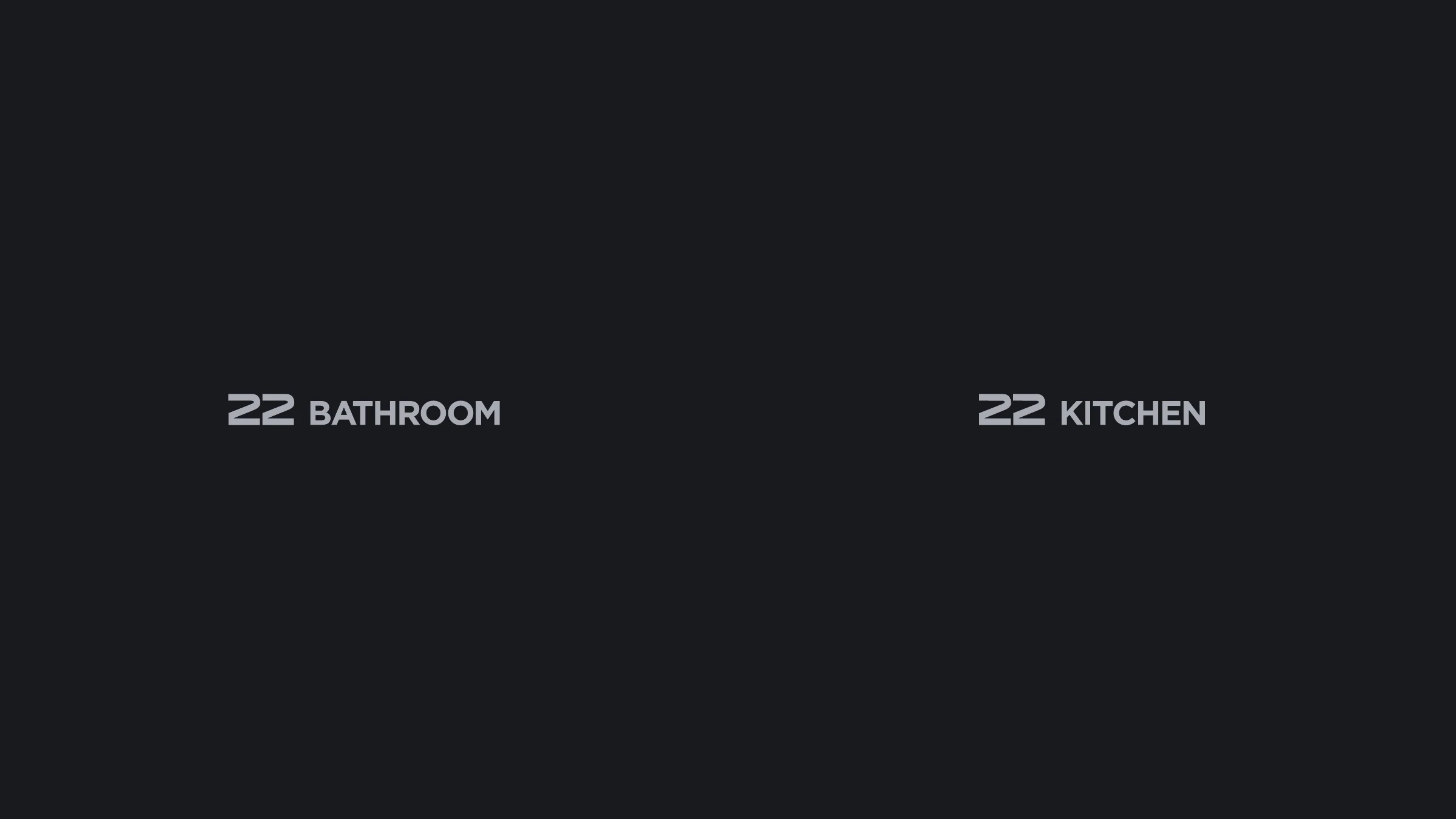 22 Bathroom and 22 Kitchen sub-brand logos