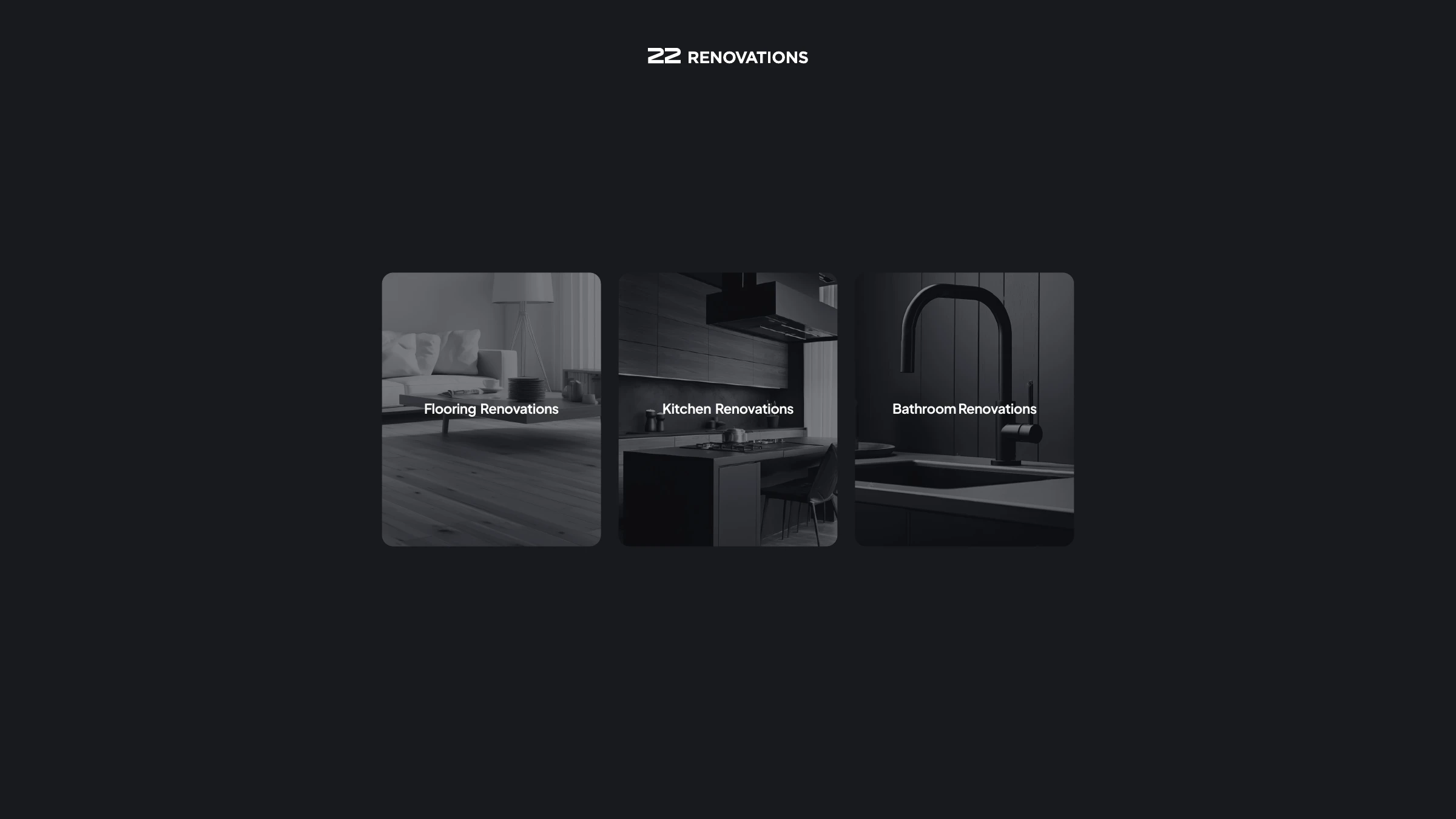22 Renovations sub-brands — flooring, kitchen, bathroom