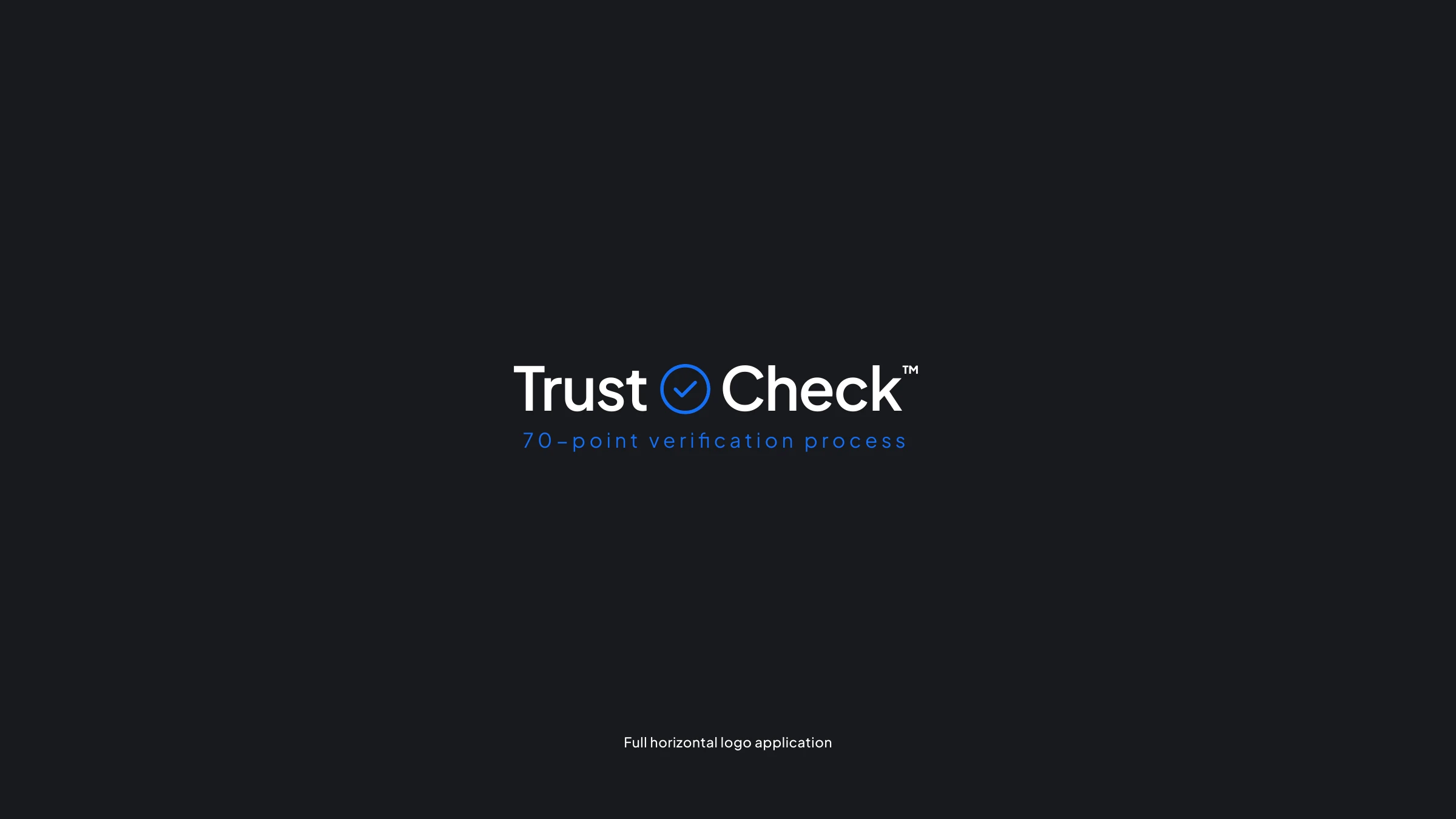TrustCheck — 70-point verification process logo