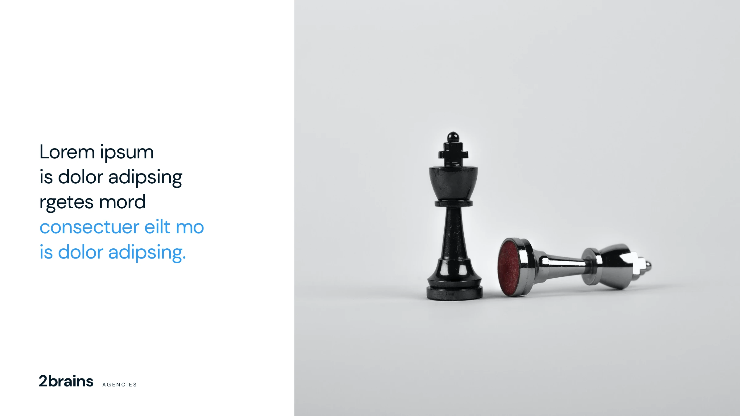 2brains Agencies application — minimalist chess photography