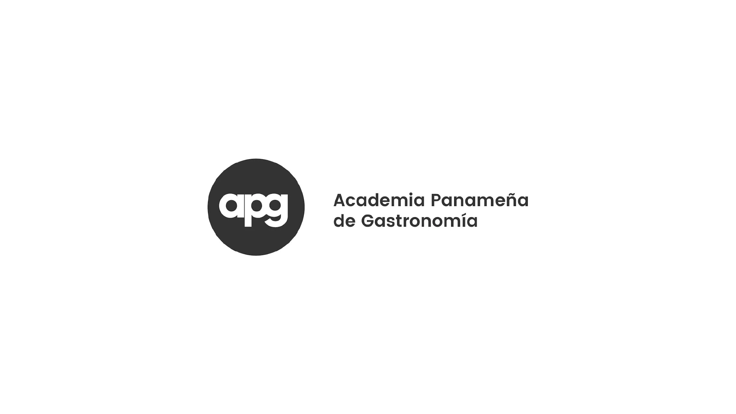 The APG isologo — the circular 'apg' symbol and wordmark in charcoal on white