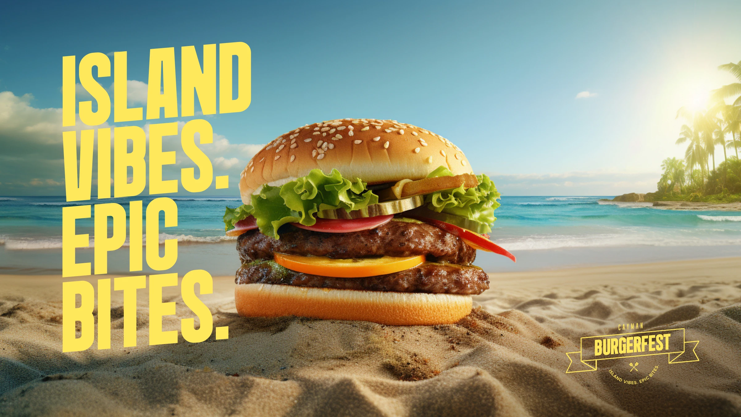 Island vibes. Epic bites. — burger on the beach