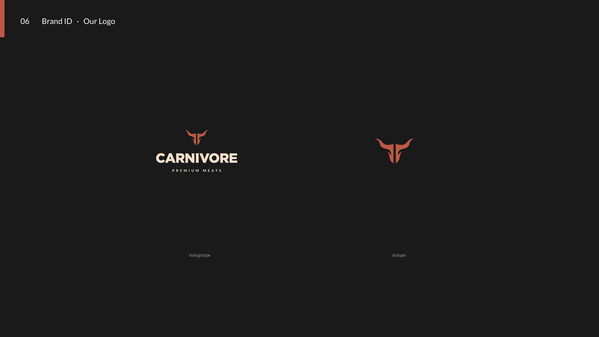 Carnivore Premium Meats logo — bull-horn isotype and wordmark