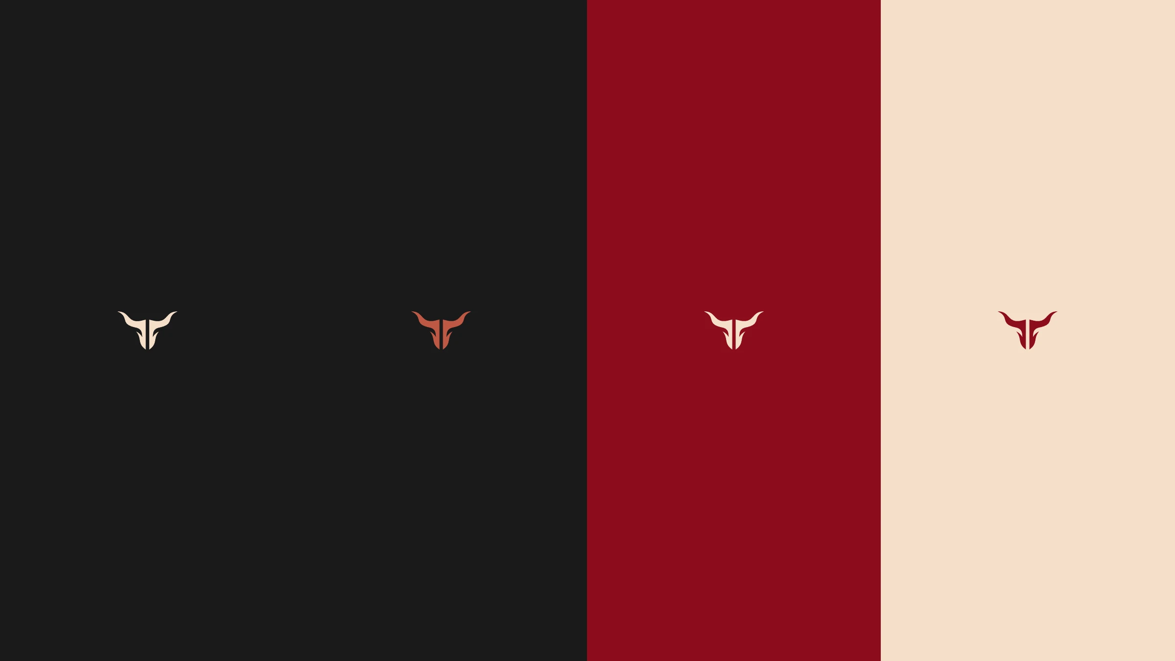 Carnivore bull-horn isotype across the brand colours