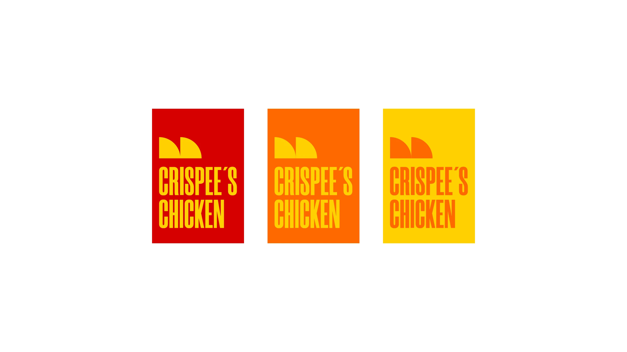 Crispee's Chicken logo in red, orange and yellow colourways