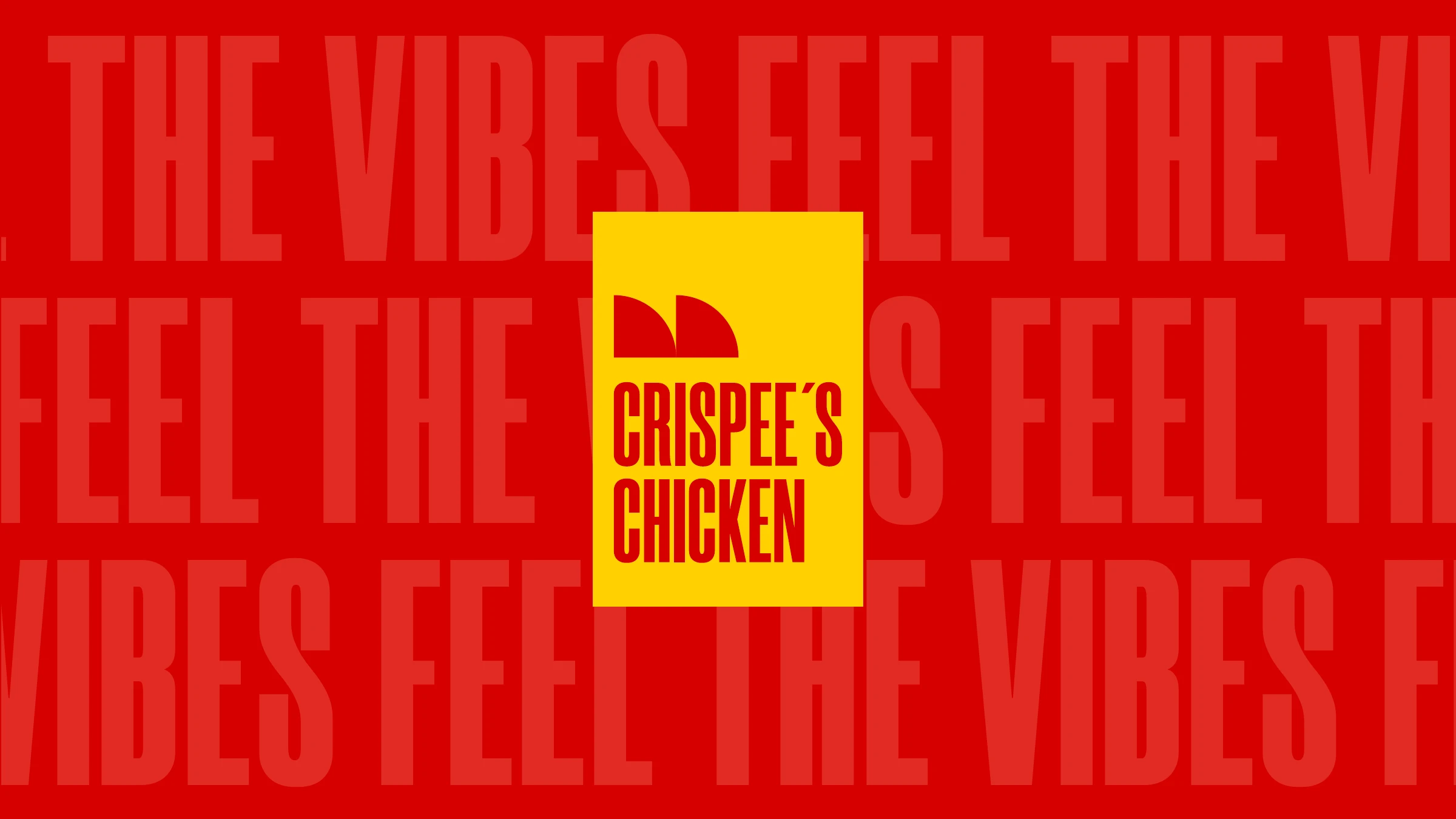 Crispee's Chicken 'feel the vibes' brand pattern