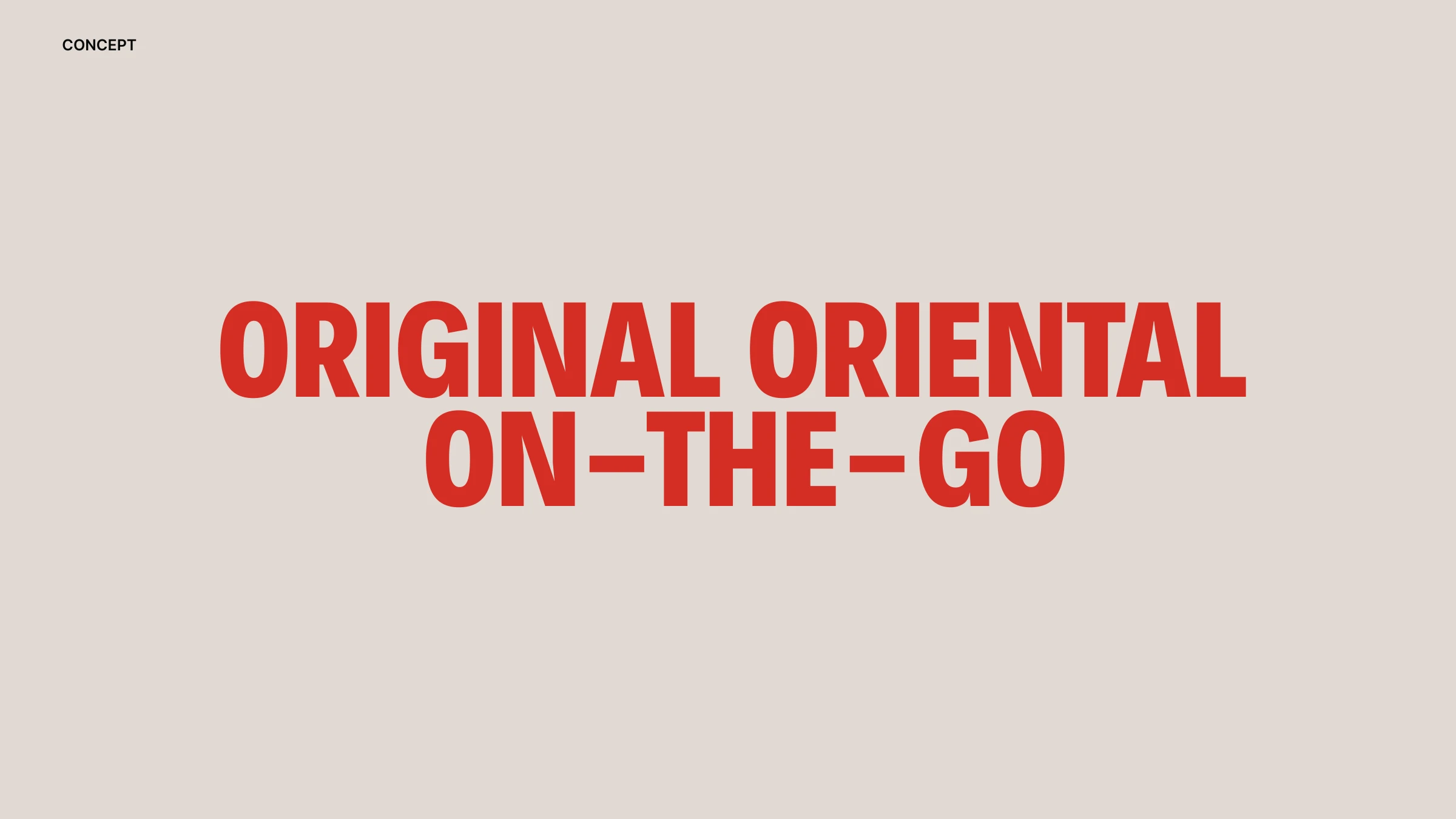 Original Oriental On-The-Go — the KUAI concept line