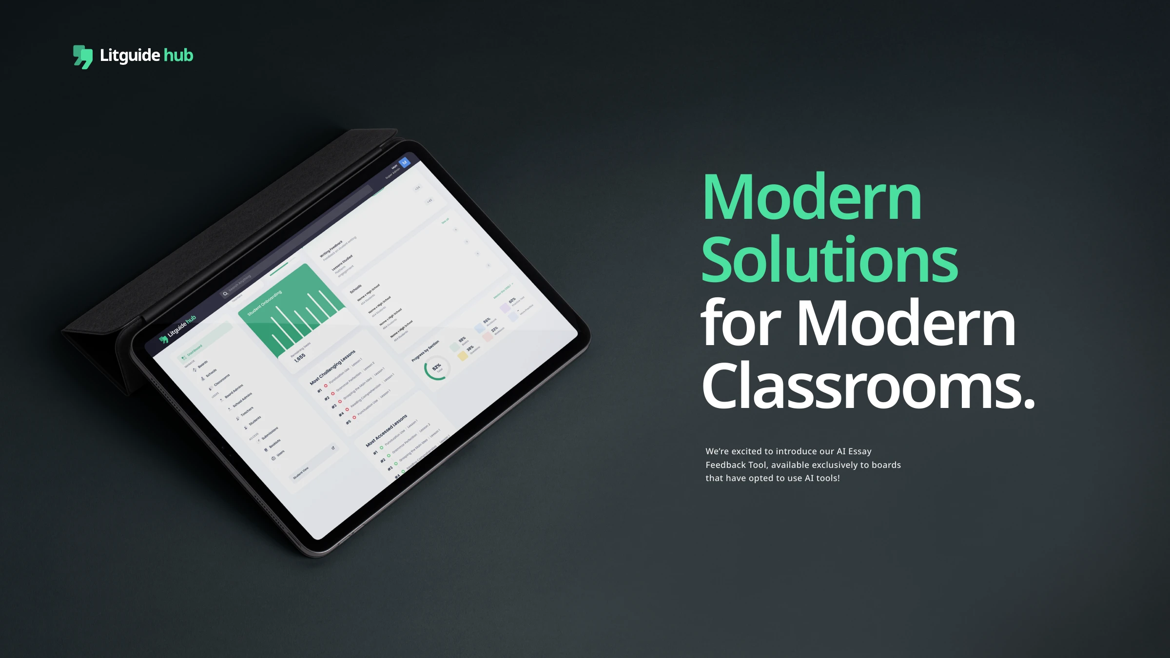 Modern Solutions for Modern Classrooms — Litguide hub on tablet