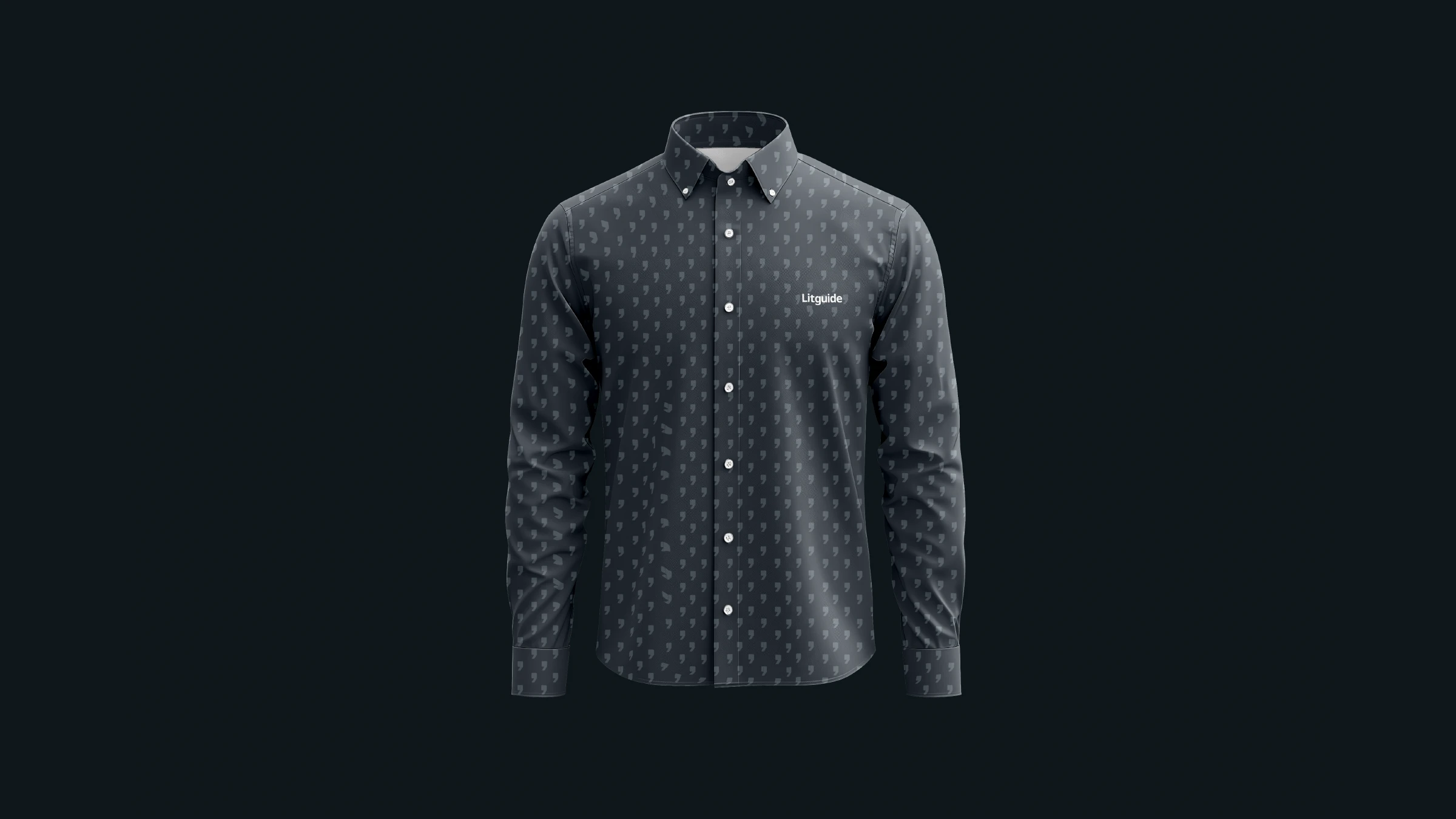 Litguide patterned dress shirt in dark