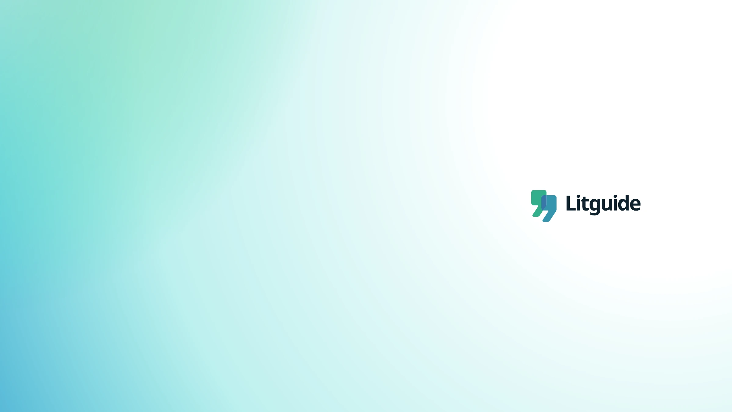 The Litguide master-brand logo — the speech-mark isotype beside the Litguide wordmark