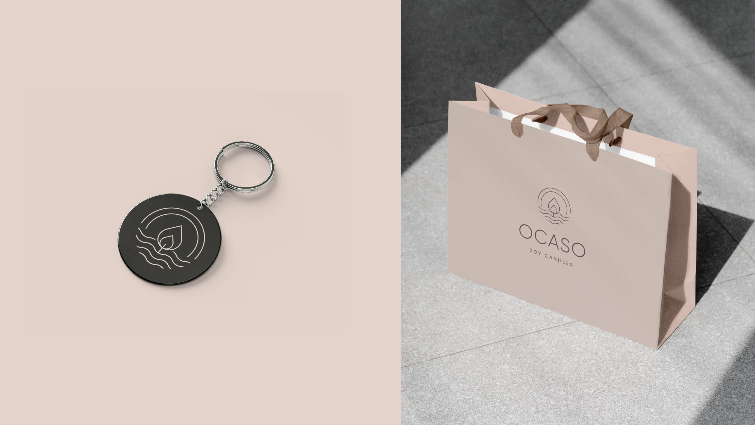 OCASO keychain and shopping bag