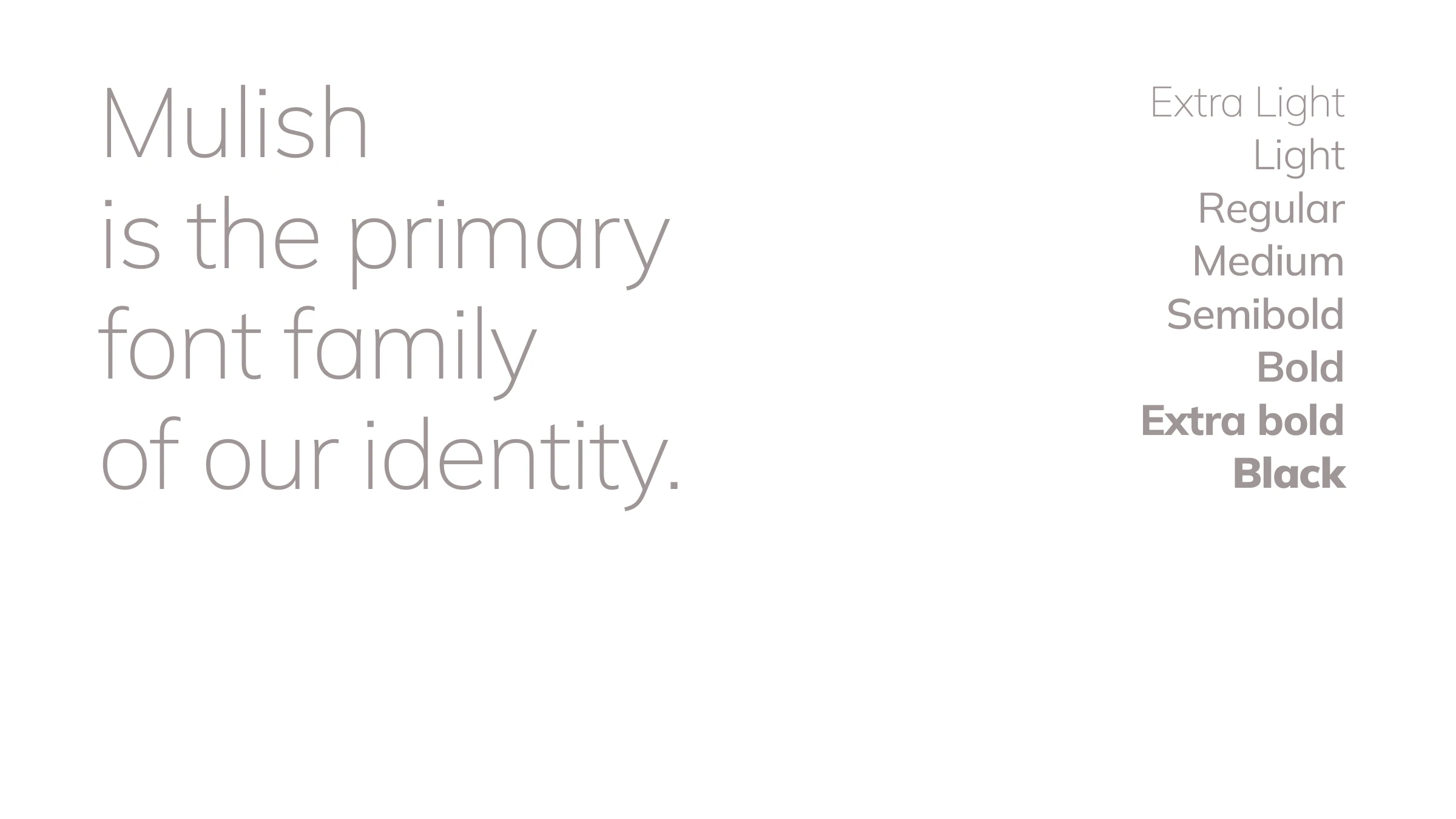 Mulish — the primary OCASO typeface