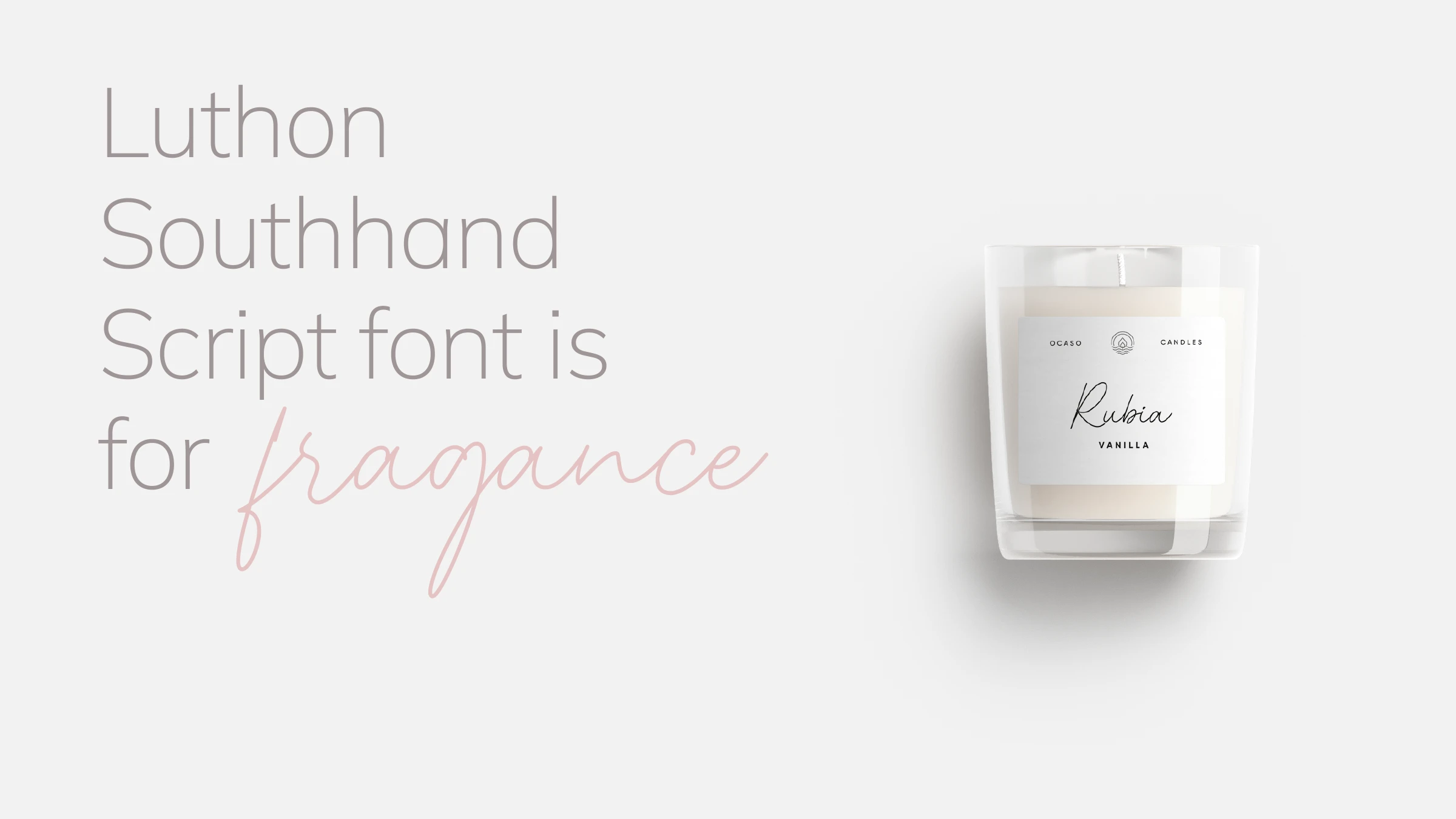 Luthon Southhand — the script used for fragrance names