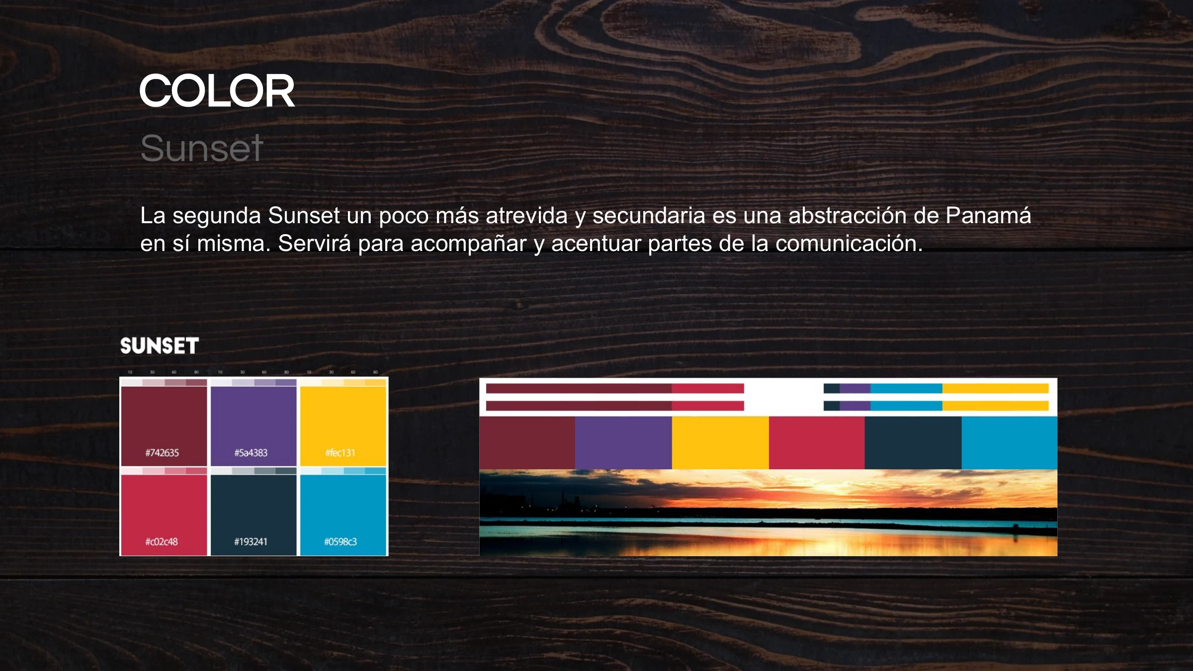 The Sunset palette — a secondary abstraction of Panama