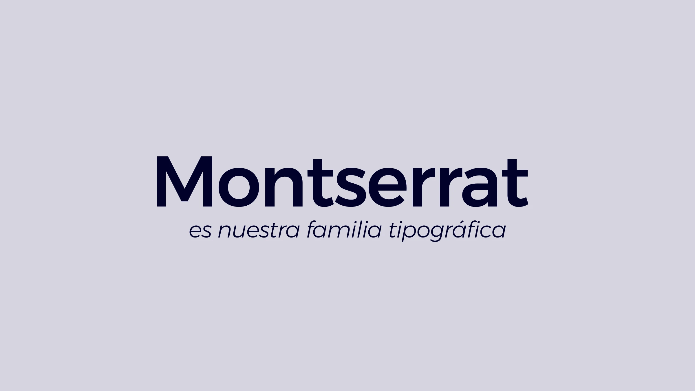 Montserrat is the SideDrift typographic family