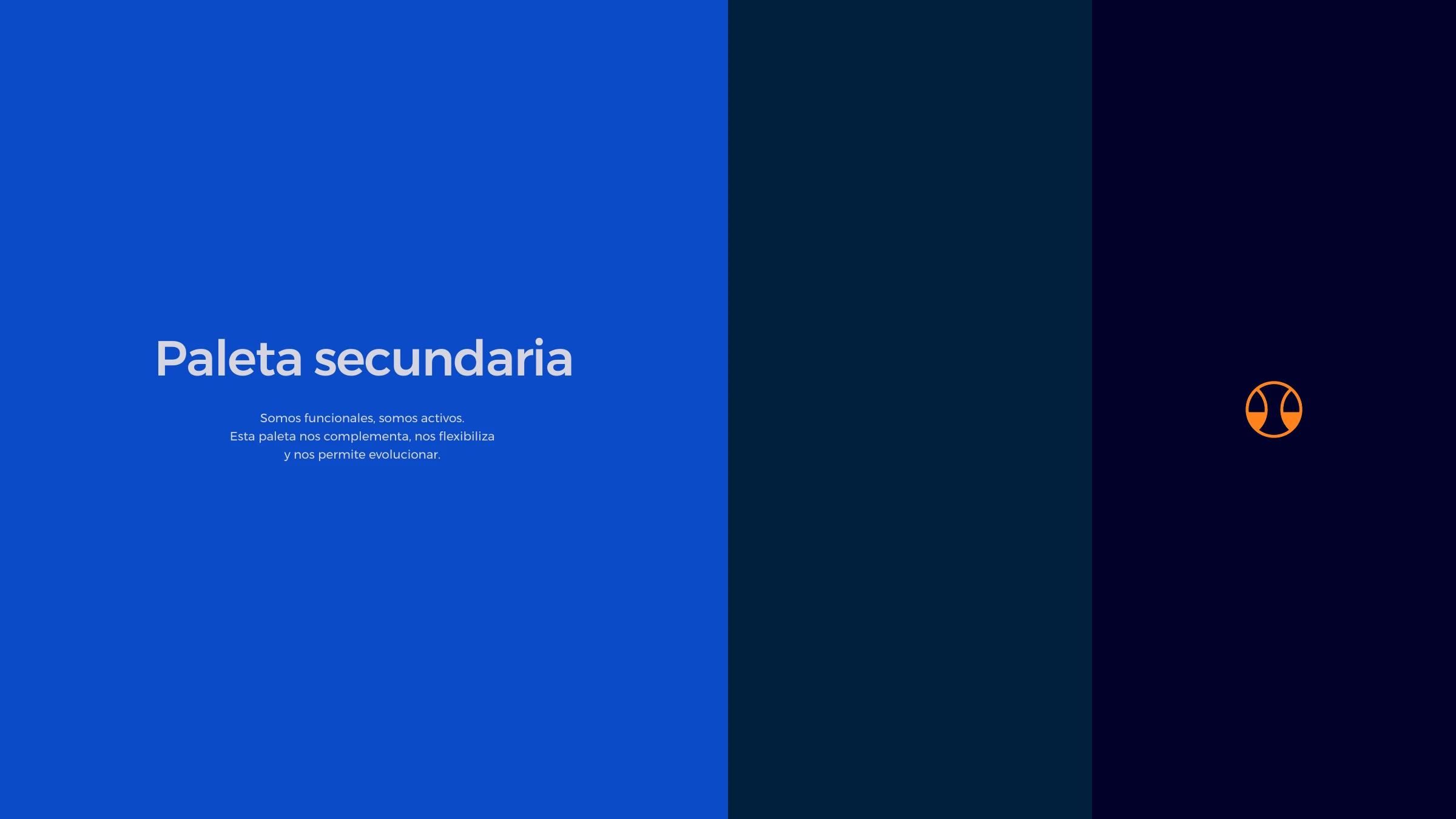 Secondary palette — blue and dark teal that complement and flex the system
