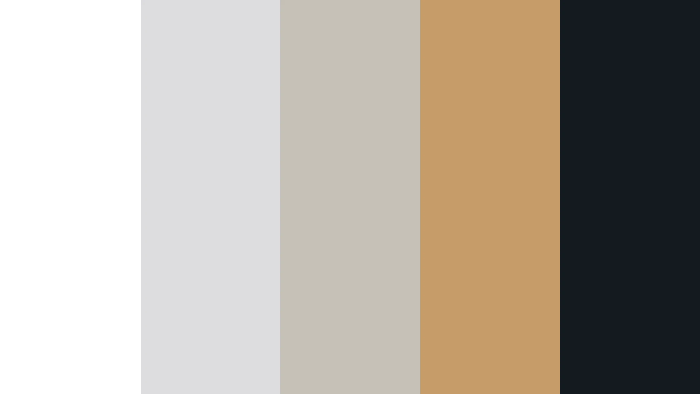 The elegant palette — white, grey, taupe, gold and navy