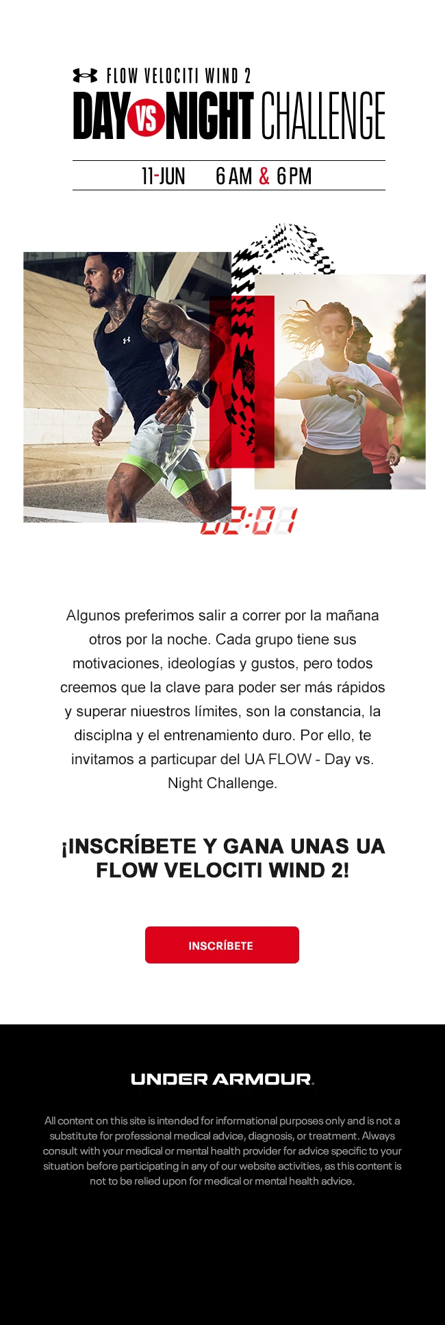 Launch email — Day vs Night Challenge invitation with sign-up call to action